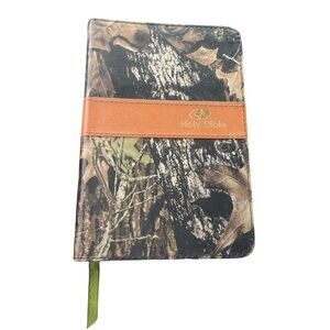 Mossy Oak Holy Bible Camouflage With Leather Band & Gold Edges Compact New KJV